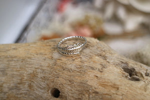 925 sterling silver bohemian feather ring
