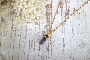 Jaxie Necklace - Amethyst / Gold