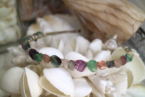 Fluorite gemstone silver headband