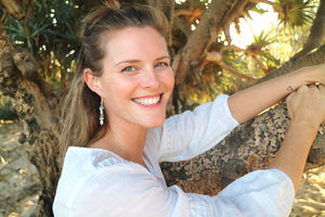 Cowrie shell gold earrings