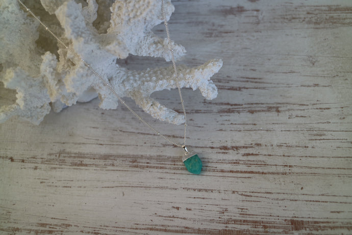 Amazonite Gemstone Silver Necklace