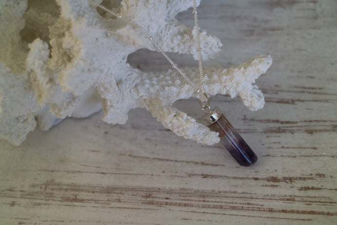 Amethyst Druzy Silver Necklace