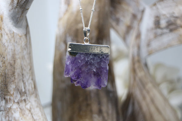 Load image into Gallery viewer, Amethyst Silver Necklace
