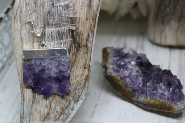 Load image into Gallery viewer, Amethyst Silver Necklace
