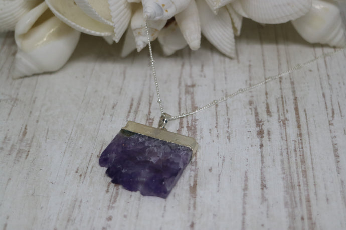 Amethyst Silver Necklace