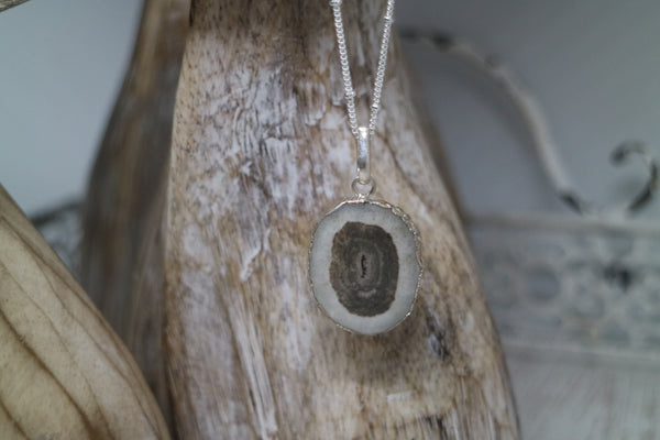 Load image into Gallery viewer, Solar Quartz Silver Necklace
