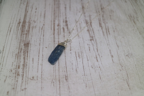 Load image into Gallery viewer, Kyanite Gemstone Silver Necklace
