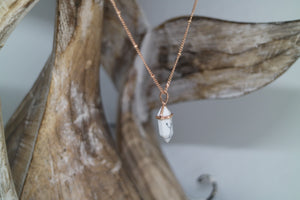 White Howlite Rose Gold Necklace