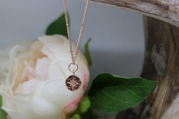 Load image into Gallery viewer, Rose Gold Cubic Zirconia Necklace
