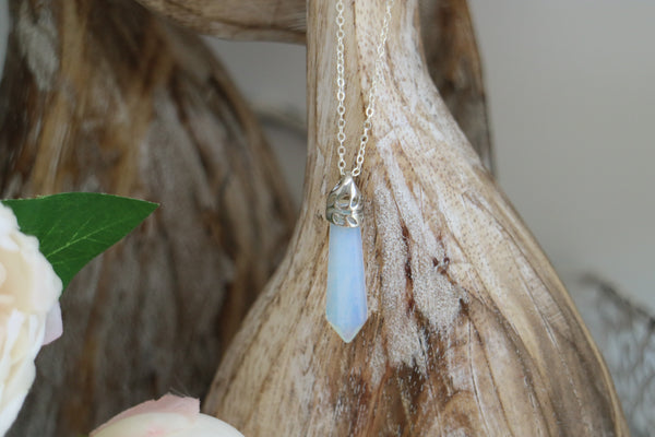 Load image into Gallery viewer, Opalite Silver Necklace
