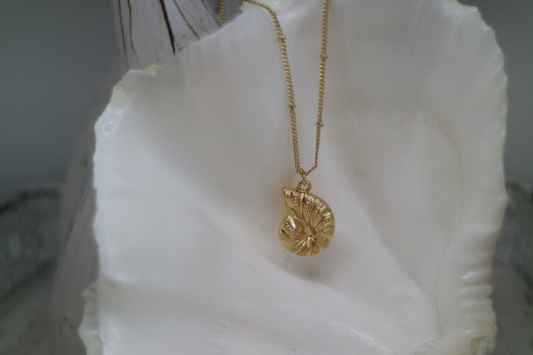 Load image into Gallery viewer, Gold Shell Necklace
