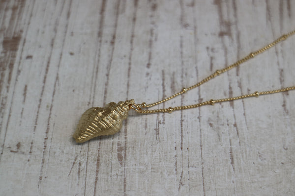 Load image into Gallery viewer, Gold Shell Necklace
