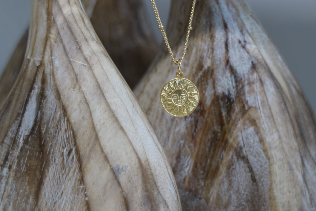 Gold Sun Bohemian Necklace