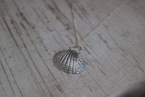 Silver Rhodium Shell Necklace