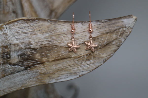 Load image into Gallery viewer, Rose Gold Starfish Earrings
