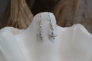 Silver Rhodium Starfish Earrings