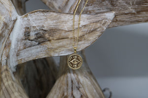Gold Evil Eye of Protection Necklace