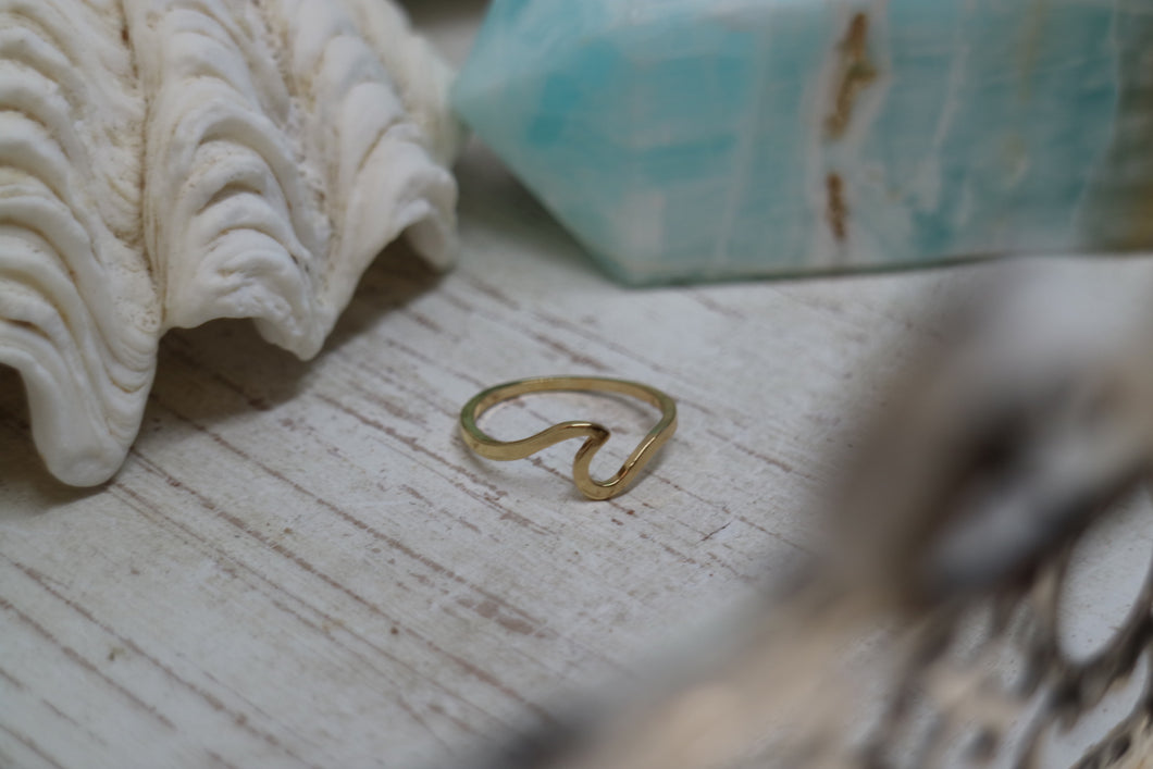 Gold plated wave ring