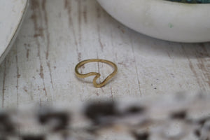 Gold plated wave ring