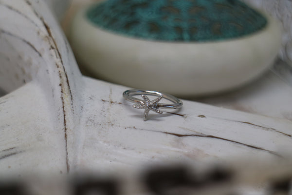 Load image into Gallery viewer, Sterling silver starfish ring
