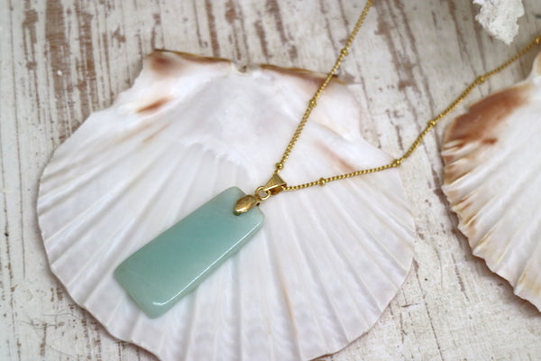 Load image into Gallery viewer, Amazonite gemstone gold necklace
