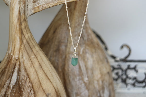 Load image into Gallery viewer, Amazonite Gemstone Silver Necklace
