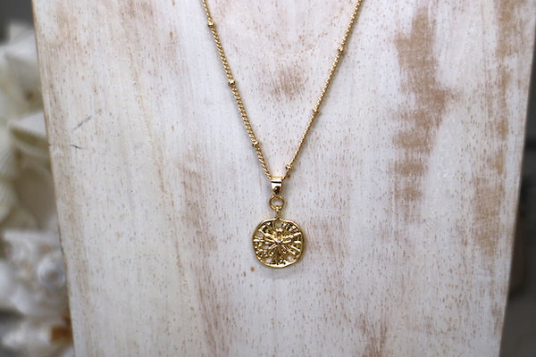 Load image into Gallery viewer, Gold sand dollar shell necklace
