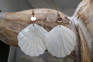 Pearl Shell Rose Gold Earrings