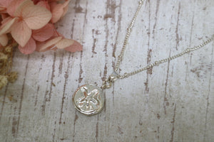 Silver starfish necklace