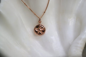 Rose gold starfish necklace