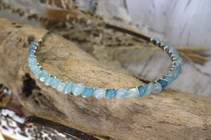 Aquamarine gemstone silver headband
